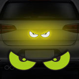 Maxbell Maxbell Big Eyes Car Sticker Cute Split Air Conditioning Sticker for Car Window Bike green