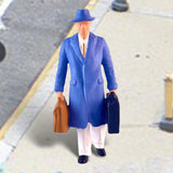 Maxbell 1/64 Men Figure Model Trains Architectural Movie Props Diorama Scenery Decor
