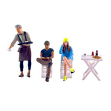 Maxbell 3x 1/64 Scale Diorama Figures for Architecture Model Photo Props Collections