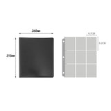 Maxbell Maxbell A4 Binder Card Collector Card Binder Sleeves for Card Baseball Football Card black