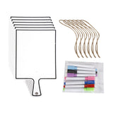 Maxbell Maxbell 6x Dry Erase Answer Board Multifunctional Handheld for Home Classroom White 24.7x14.8cm