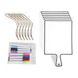 Maxbell Maxbell 6x Dry Erase Answer Board Multifunctional Handheld for Home Classroom White 24.7x14.8cm