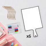 Maxbell Maxbell 6x Dry Erase Answer Board Multifunctional Handheld for Home Classroom White 24.7x14.8cm