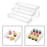 Maxbell Acrylic Riser Clear Display Stand Dessert Shelf for Cosmetics Models Jewelry