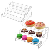 Maxbell Acrylic Riser Clear Display Stand Dessert Shelf for Cosmetics Models Jewelry