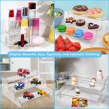 Maxbell Acrylic Riser Clear Display Stand Dessert Shelf for Cosmetics Models Jewelry