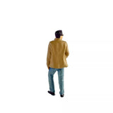 Maxbell 2 Pieces 1/64 Women and Men Figures Desktop Ornament Tiny People Model Decor Red khaki
