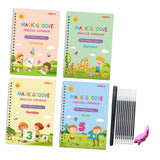 Maxbell Maxbell Grooved Copybook Set Children with Pen Refill Alphabet Calligraphy Copybooks English