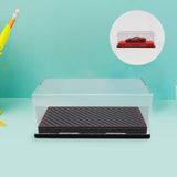 Maxbell Acrylic Display Case Collectible with Base for 1:64 Action Figures Cosmetics black base B