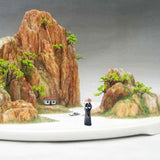 Maxbell 1:87 Scale Figure Train Railway S Gauge Micro Landscape Resin Figurine Decor