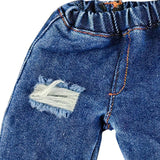 Maxbell 1/6 Scale Men Figure Short Pants Handmade Doll Clothes Blue with Holes