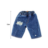 Maxbell 1/6 Scale Men Figure Short Pants Handmade Doll Clothes Blue with Holes