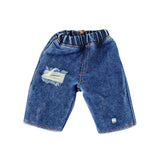 Maxbell 1/6 Scale Men Figure Short Pants Handmade Doll Clothes Blue with Holes