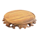 Maxbell Maxbell Retro Wooden Base Teapot Aquarium Base Buddha Statue Holder Vase Bonsai Base 9cm