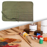 Maxbell Canvas Art Paint Brush Holder Practical Slot Pockets Carry Pouch for Artists 30 Slot