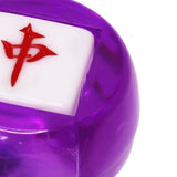 Maxbell Maxbell Chinese Mahjong Dice Board Game Supplies Acrylic Multi Sided Game Dice clear purple