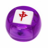 Maxbell Maxbell Chinese Mahjong Dice Board Game Supplies Acrylic Multi Sided Game Dice clear purple