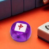 Maxbell Maxbell Chinese Mahjong Dice Board Game Supplies Acrylic Multi Sided Game Dice clear purple