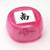 Maxbell Chinese Mahjong Dice Board Game Supplies Acrylic Multi Sided Game Dice pink