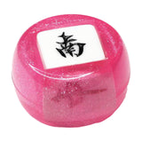 Maxbell Chinese Mahjong Dice Board Game Supplies Acrylic Multi Sided Game Dice pink