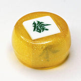 Maxbell Chinese Mahjong Dice Board Game Supplies Acrylic Multi Sided Game Dice gold