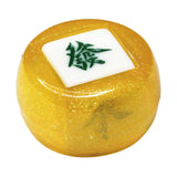 Maxbell Chinese Mahjong Dice Board Game Supplies Acrylic Multi Sided Game Dice gold