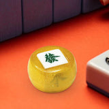 Maxbell Chinese Mahjong Dice Board Game Supplies Acrylic Multi Sided Game Dice gold