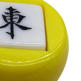 Maxbell Chinese Mahjong Dice Board Game Supplies Acrylic Multi Sided Game Dice yellow