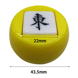 Maxbell Chinese Mahjong Dice Board Game Supplies Acrylic Multi Sided Game Dice yellow