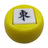 Maxbell Chinese Mahjong Dice Board Game Supplies Acrylic Multi Sided Game Dice yellow