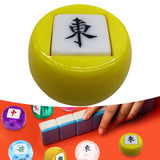 Maxbell Chinese Mahjong Dice Board Game Supplies Acrylic Multi Sided Game Dice yellow