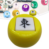 Maxbell Chinese Mahjong Dice Board Game Supplies Acrylic Multi Sided Game Dice yellow