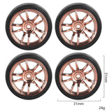 Maxbell Maxbell 4 Pieces RC Drift Tyre for 1/18 RC Drift Rally Car DIY Modification Repalces Gold