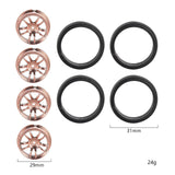 Maxbell Maxbell 4 Pieces RC Drift Tyre for 1/18 RC Drift Rally Car DIY Modification Repalces Gold