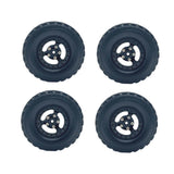 Maxbell 4Pcs RC Car Wheel and Tires Set Upgrade for MN82 LC79 1/12 1/16 Scale RC Car Black