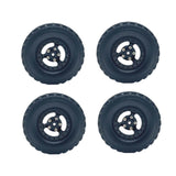 Maxbell 4Pcs RC Car Wheel and Tires Set Upgrade for MN82 LC79 1/12 1/16 Scale RC Car Black