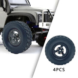 Maxbell 4Pcs RC Car Wheel and Tires Set Upgrade for MN82 LC79 1/12 1/16 Scale RC Car Black