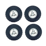 Maxbell 4Pcs RC Car Wheel and Tires Set Upgrade for MN82 LC79 1/12 1/16 Scale RC Car Silver