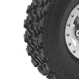 Maxbell 4Pcs RC Car Wheel and Tires Set Upgrade for MN82 LC79 1/12 1/16 Scale RC Car Silver