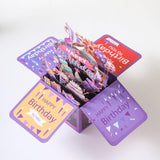 Maxbell Sweet Birthday 3D Greeting Card Decorative Box Card Birthday Gifts for Violet