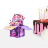 Maxbell Sweet Birthday 3D Greeting Card Decorative Box Card Birthday Gifts for Violet