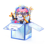 Maxbell Sweet Birthday 3D Greeting Card Decorative Box Card Birthday Gifts for Blue