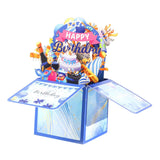 Maxbell Sweet Birthday 3D Greeting Card Decorative Box Card Birthday Gifts for Blue