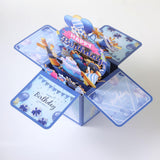 Maxbell Sweet Birthday 3D Greeting Card Decorative Box Card Birthday Gifts for Blue