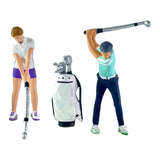 Maxbell 3 Pieces 1/64 People Figures with Golf Bag Model Movie Props Miniature Scene