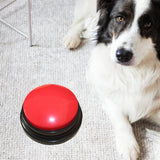 Maxbell Recordable Talking Button Novelty Toy Gags Gifts Dog Button for Communication red