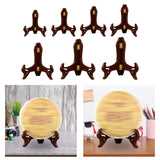 Maxbell Plate Display Stand Wooden Tea Cake Display Stand Books Dish Pictures 5inch