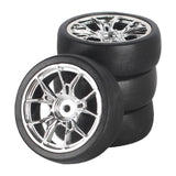 Maxbell 4Pcs RC Car Drift Tires for 1/18 RC Drift Truck DIY Modification Accessories Argent