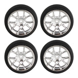Maxbell 4Pcs RC Car Drift Tires for 1/18 RC Drift Truck DIY Modification Accessories Argent