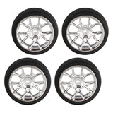Maxbell 4Pcs RC Car Drift Tires for 1/18 RC Drift Truck DIY Modification Accessories Argent